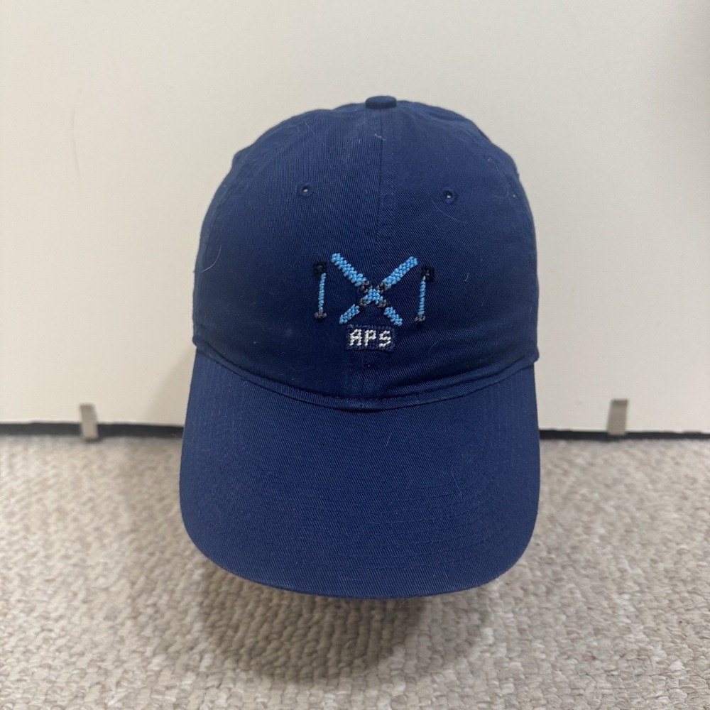 SMATHERS BRANSON Strapback Hat Cap Men Blue APS Club Needlepoint Preppy Ivy